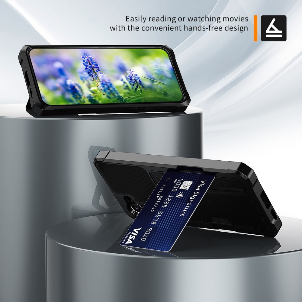 Cover Tough Card Case Samsung Galaxy S23 Plus nero