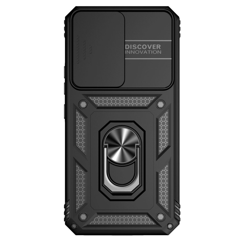 Cover ibride con anello e protezione fotocamera Samsung Galaxy A54 nero