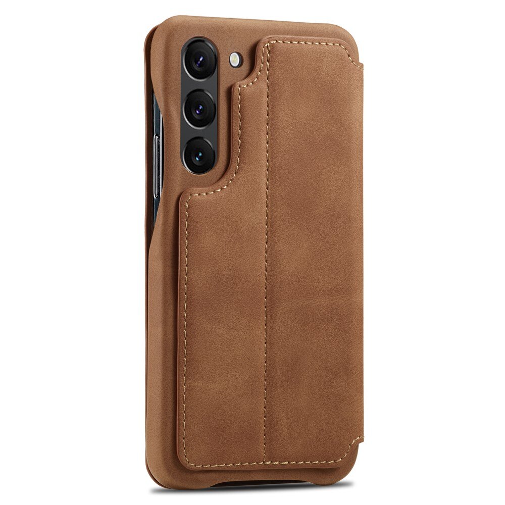 Custodie a portafoglio sottili Samsung Galaxy S23 cognac