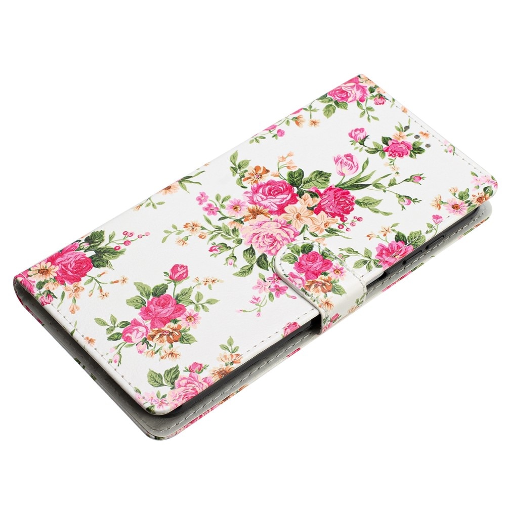 Cover portafoglio Samsung Galaxy A54 fiori rosa