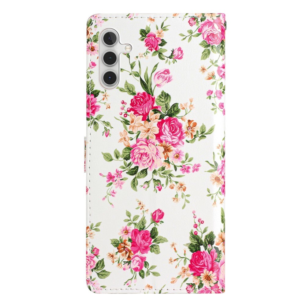 Cover portafoglio Samsung Galaxy A54 fiori rosa