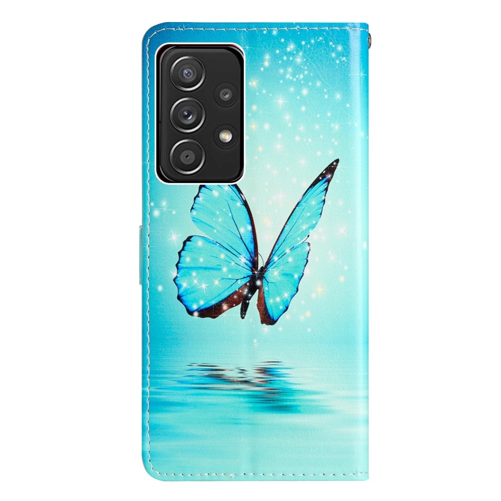 Cover portafoglio Samsung Galaxy A53 farfalle blu