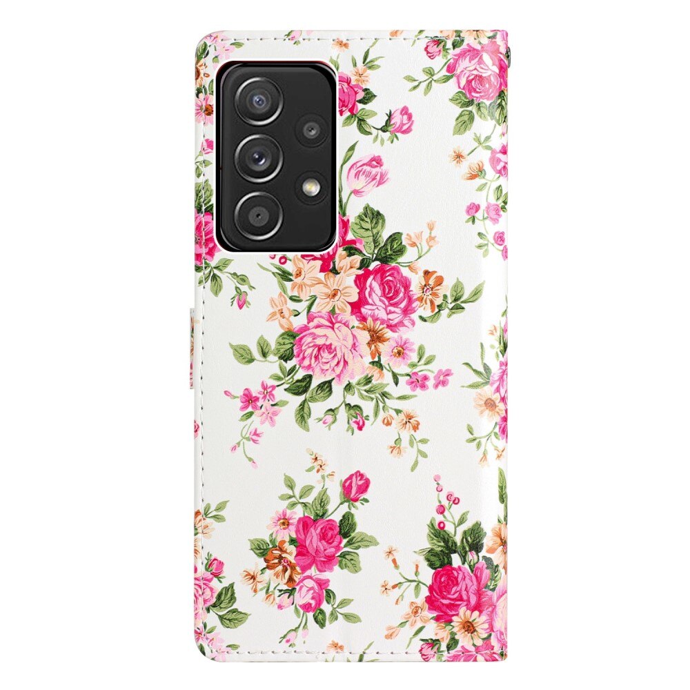 Cover portafoglio Samsung Galaxy A53 fiori rosa