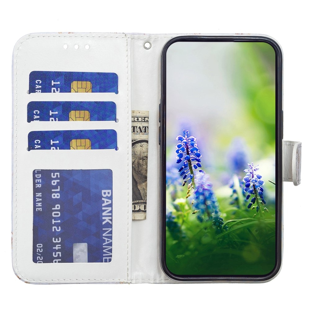 Cover portafoglio Samsung Galaxy S22 farfalle blu