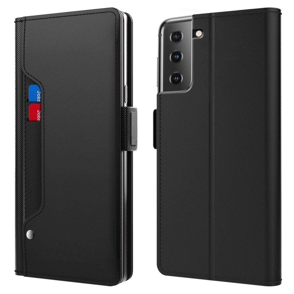 Custodia a portafoglio Specchio Samsung Galaxy S24 nero