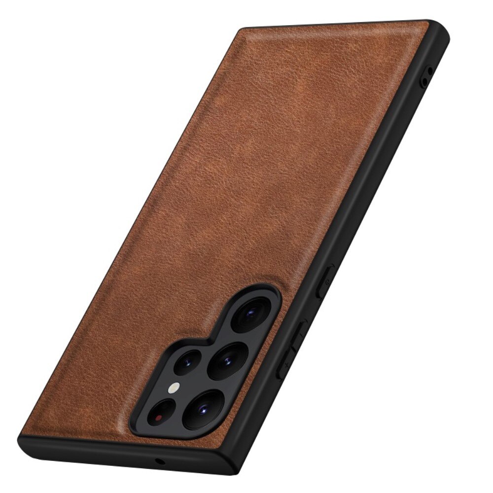 Cover in pelle Samsung Galaxy S23 Ultra cognac