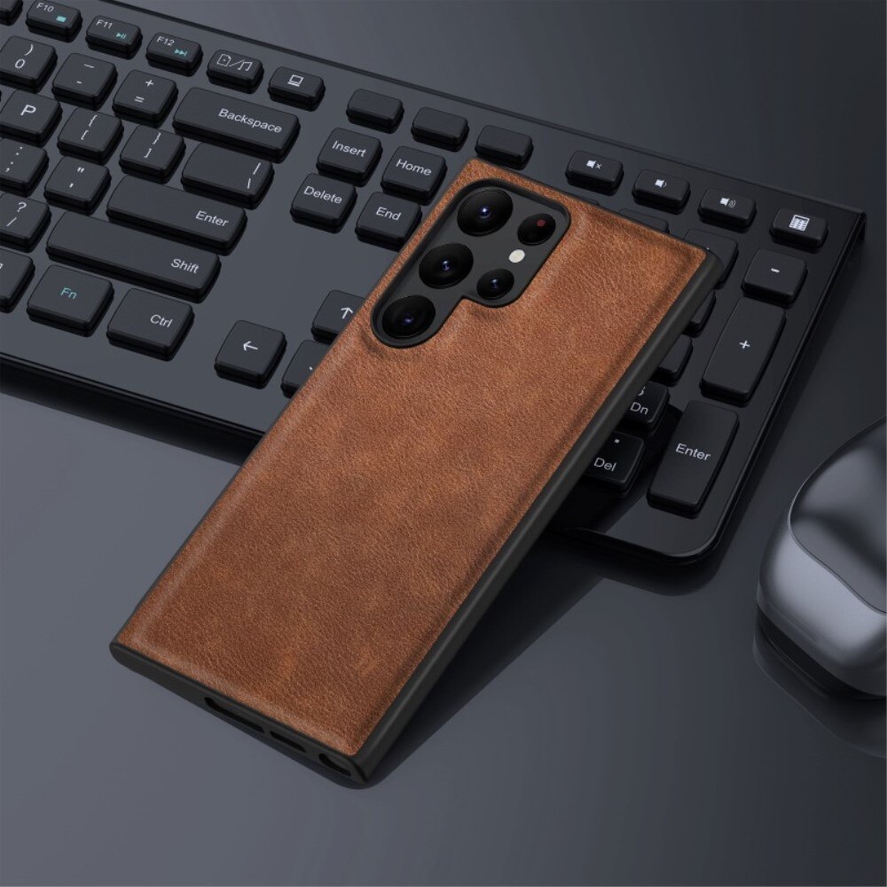 Cover in pelle Samsung Galaxy S23 Ultra cognac