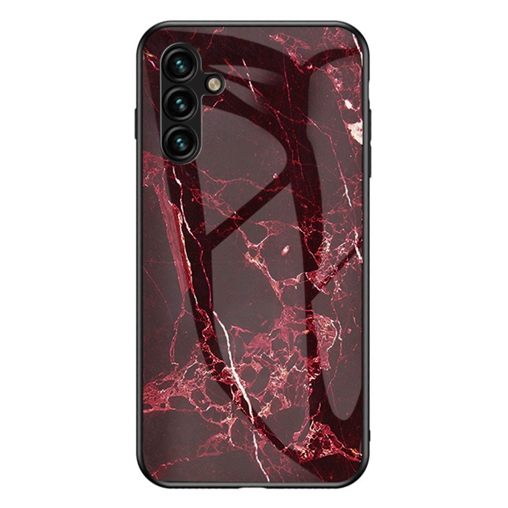 Custodia in vetro temperato Samsung Galaxy A54 marmo rosso