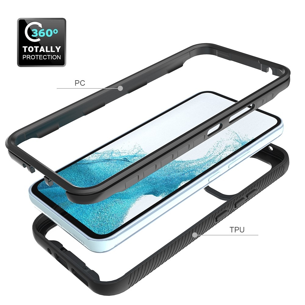 Cover protezione totale Samsung Galaxy A54 nero