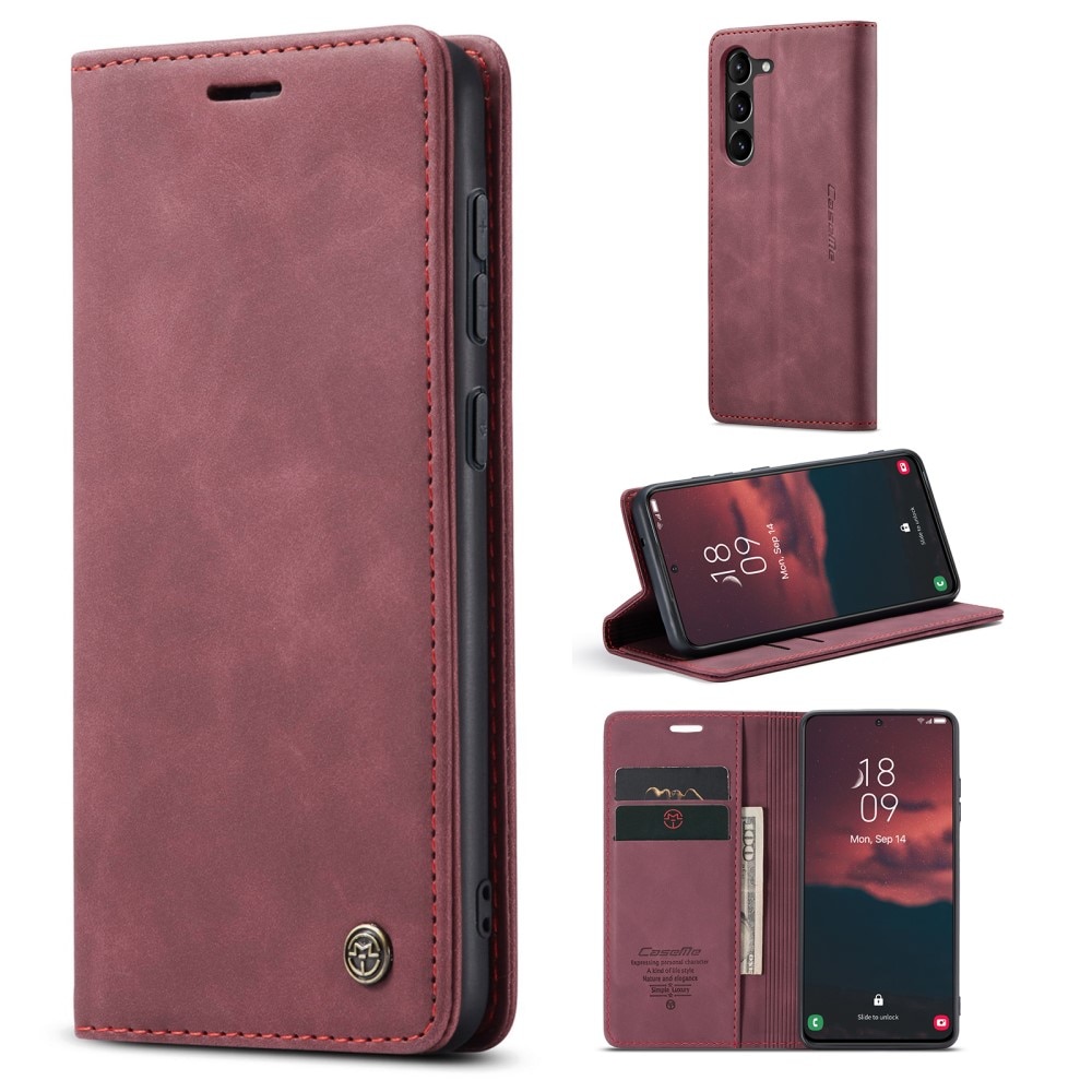 Custodie a portafoglio sottili Samsung Galaxy S23 rosso