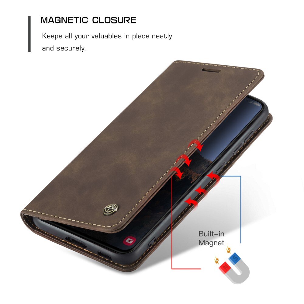 Custodie a portafoglio sottili Samsung Galaxy S23 Plus Marrone