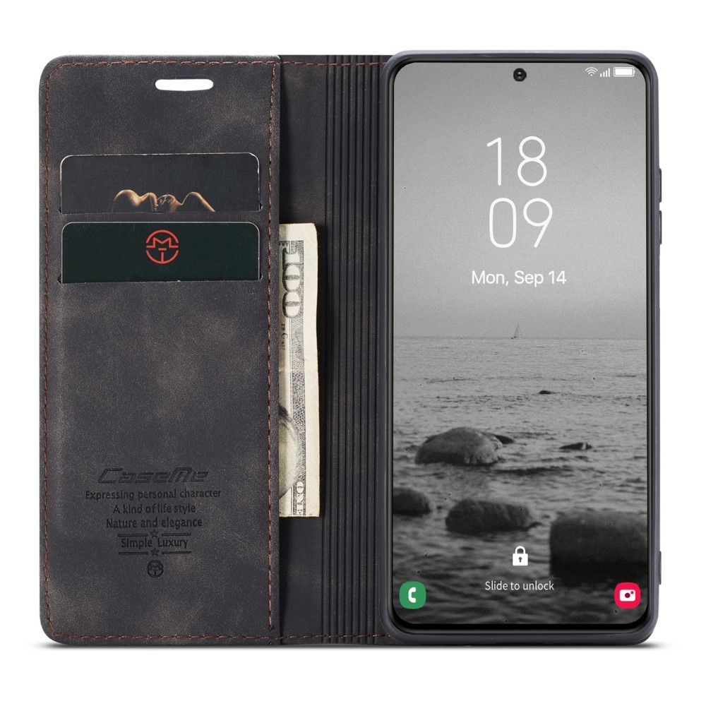 Custodie a portafoglio sottili Samsung Galaxy S23 Plus nero