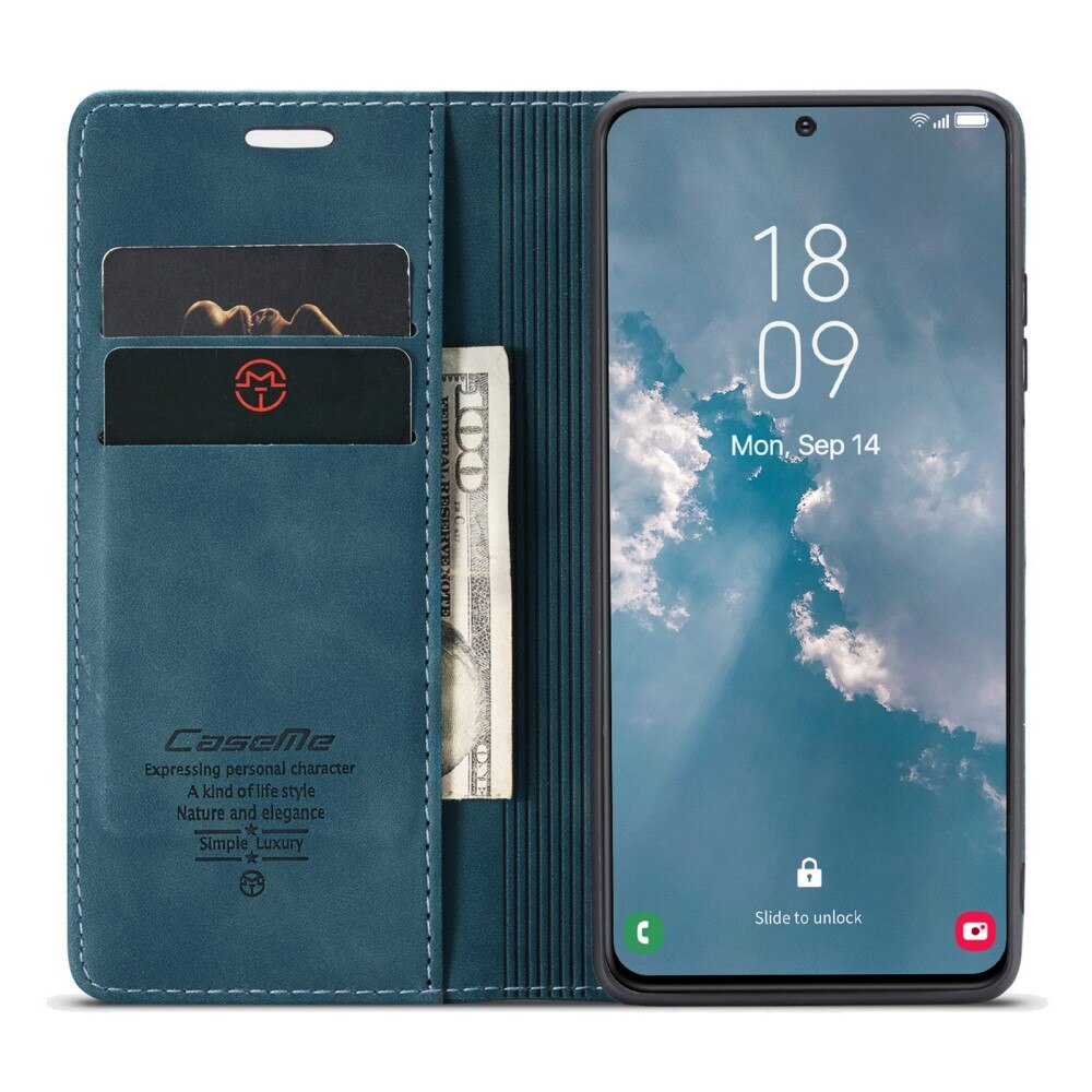 Custodie a portafoglio sottili Samsung Galaxy S23 Plus Blu