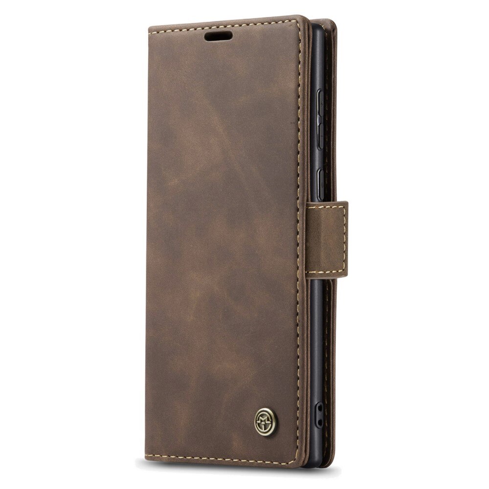 Custodie a portafoglio sottili Samsung Galaxy S23 Ultra Marrone