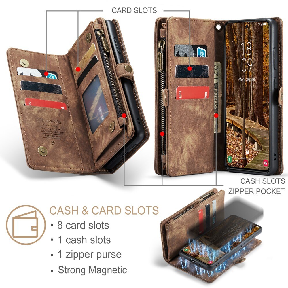 Cover portafoglio Multi-Slot Samsung Galaxy S23 marrone