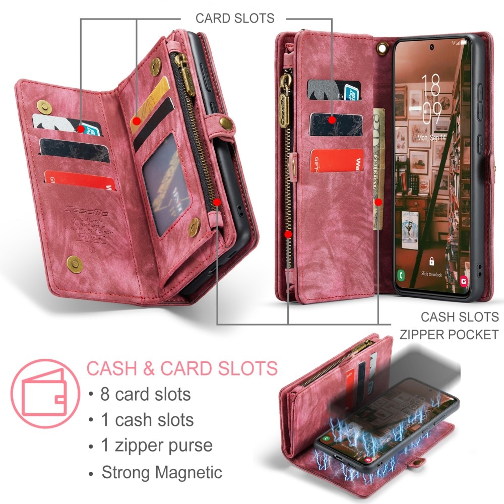 Cover portafoglio Multi-Slot Samsung Galaxy S23 Rosso