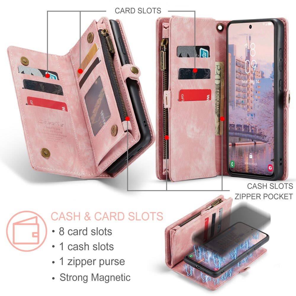 Cover portafoglio Multi-Slot Samsung Galaxy S23 rosa