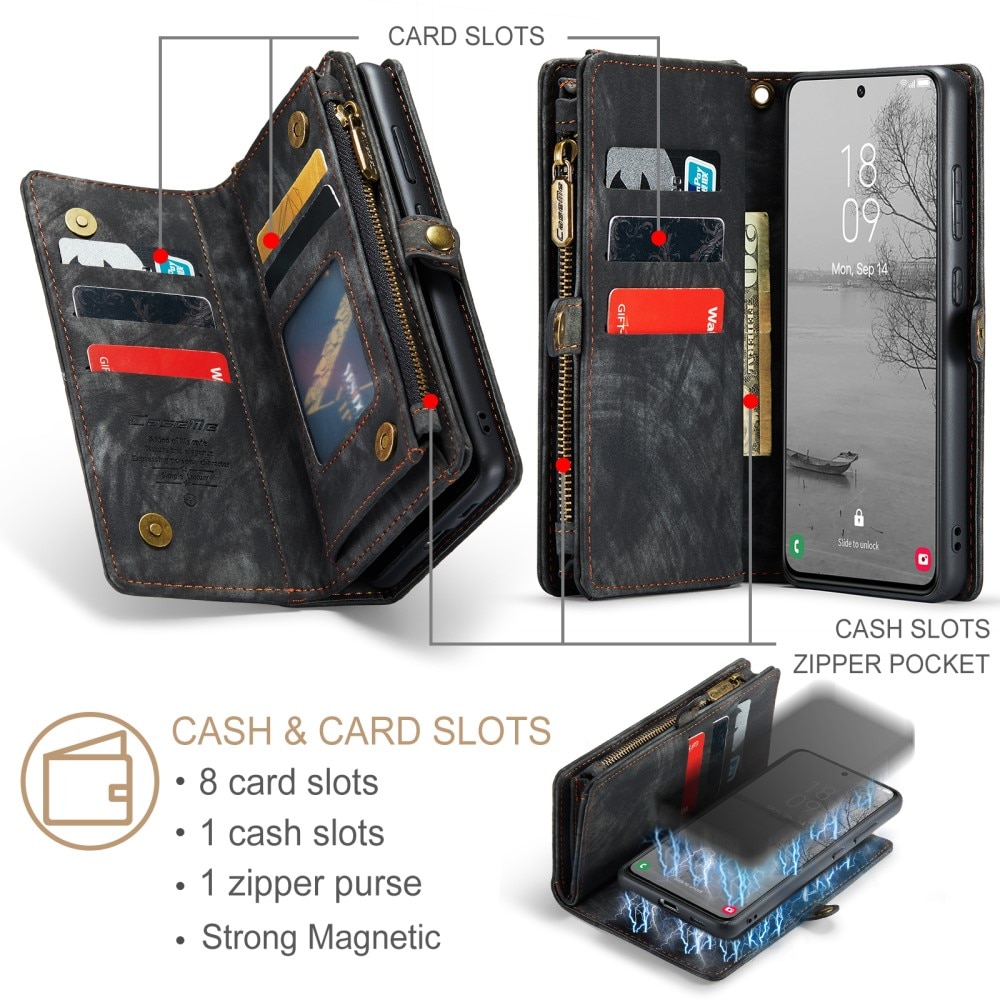 Cover portafoglio Multi-Slot Samsung Galaxy S23 Plus Grigio