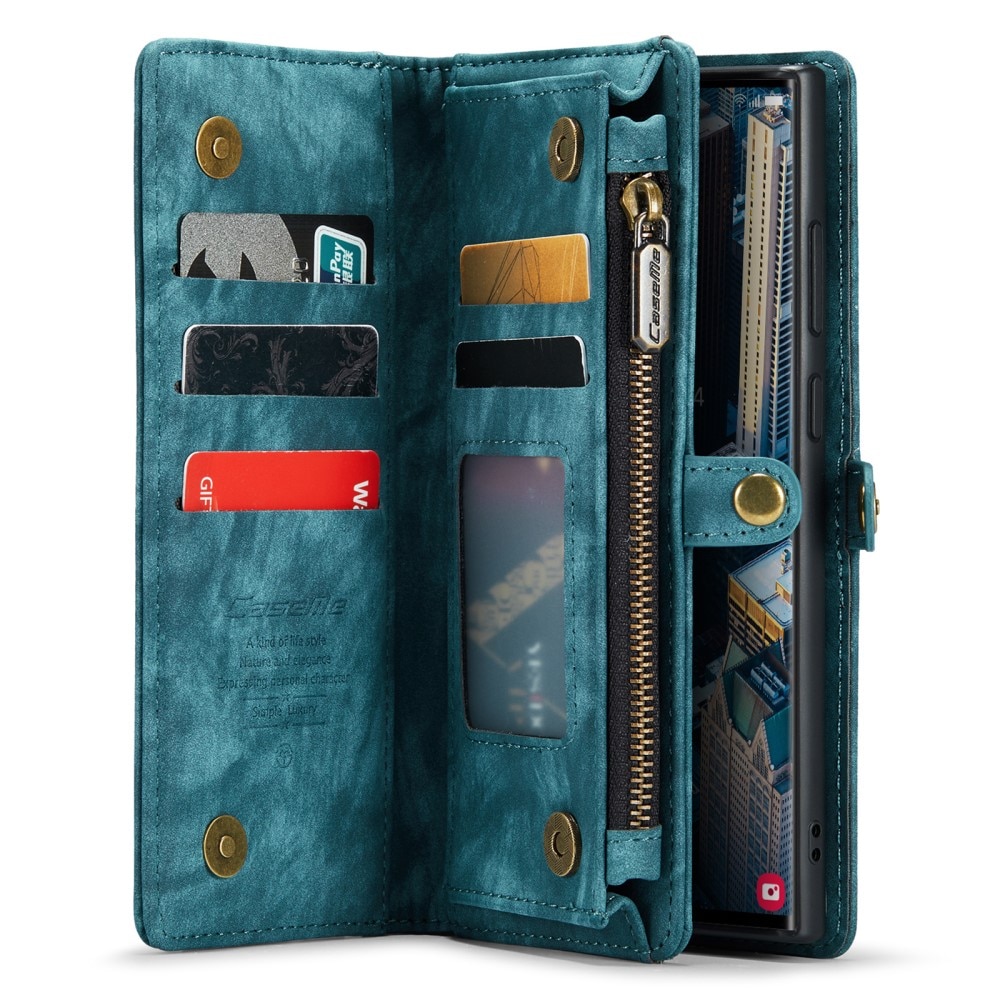 Cover portafoglio Multi-Slot Samsung Galaxy S23 Ultra blu