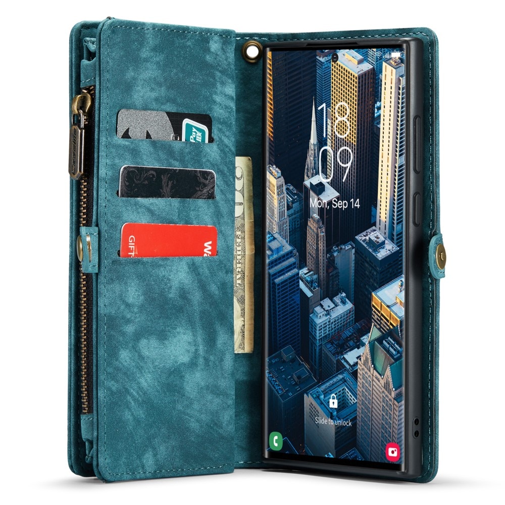 Cover portafoglio Multi-Slot Samsung Galaxy S23 Ultra blu