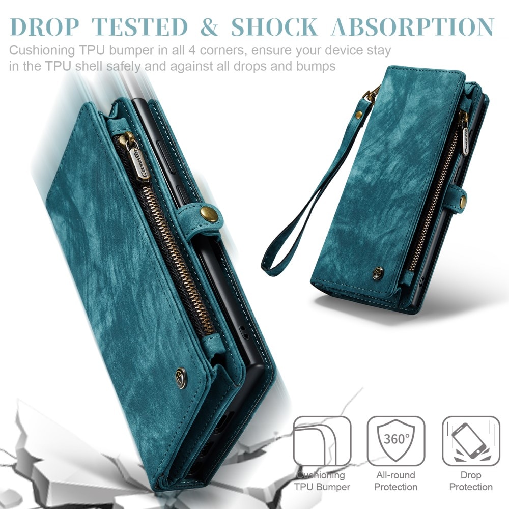 Cover portafoglio Multi-Slot Samsung Galaxy S23 Ultra blu