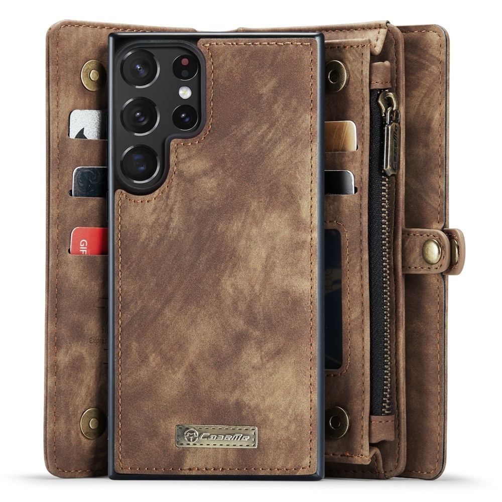 Cover portafoglio Multi-Slot Samsung Galaxy S23 Ultra marrone