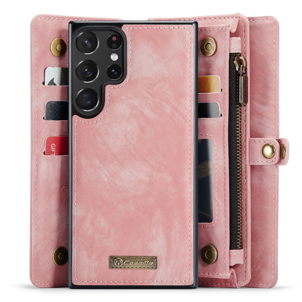 Cover portafoglio Multi-Slot Samsung Galaxy S23 Ultra rosa