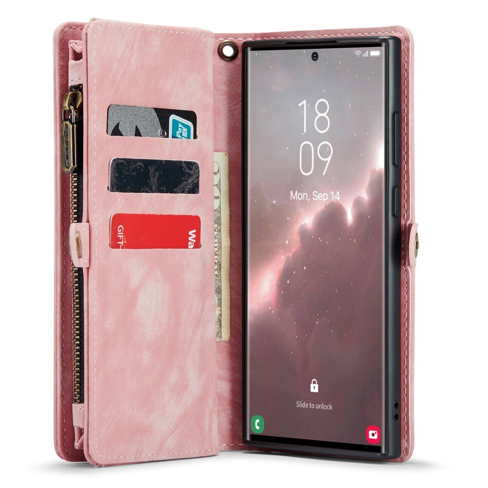 Cover portafoglio Multi-Slot Samsung Galaxy S23 Ultra Rosa