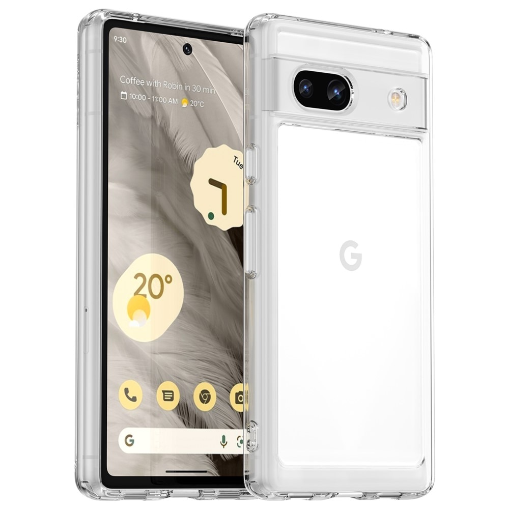 Cover ibrido Crystal Hybrid per Google Pixel 7a, trasparente