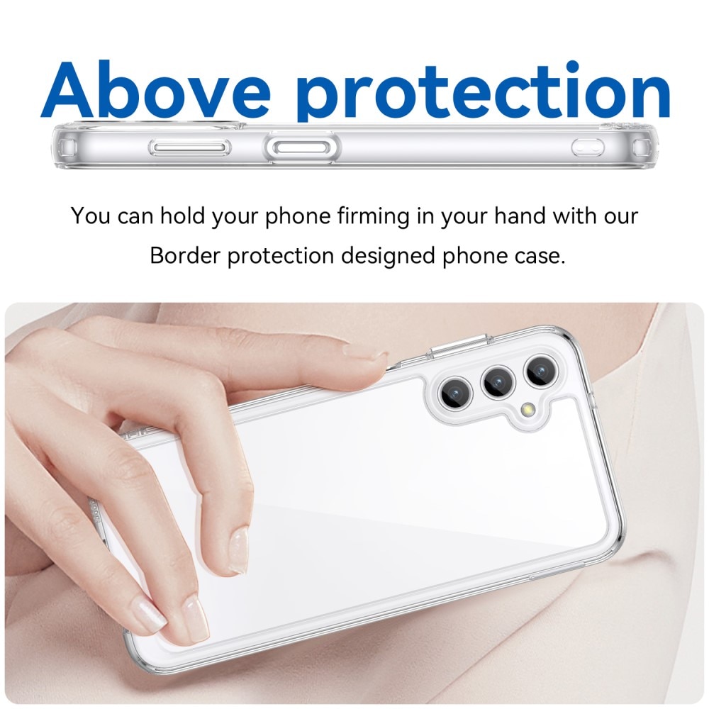 Cover ibrido Crystal Hybrid per Samsung Galaxy A14, trasparente