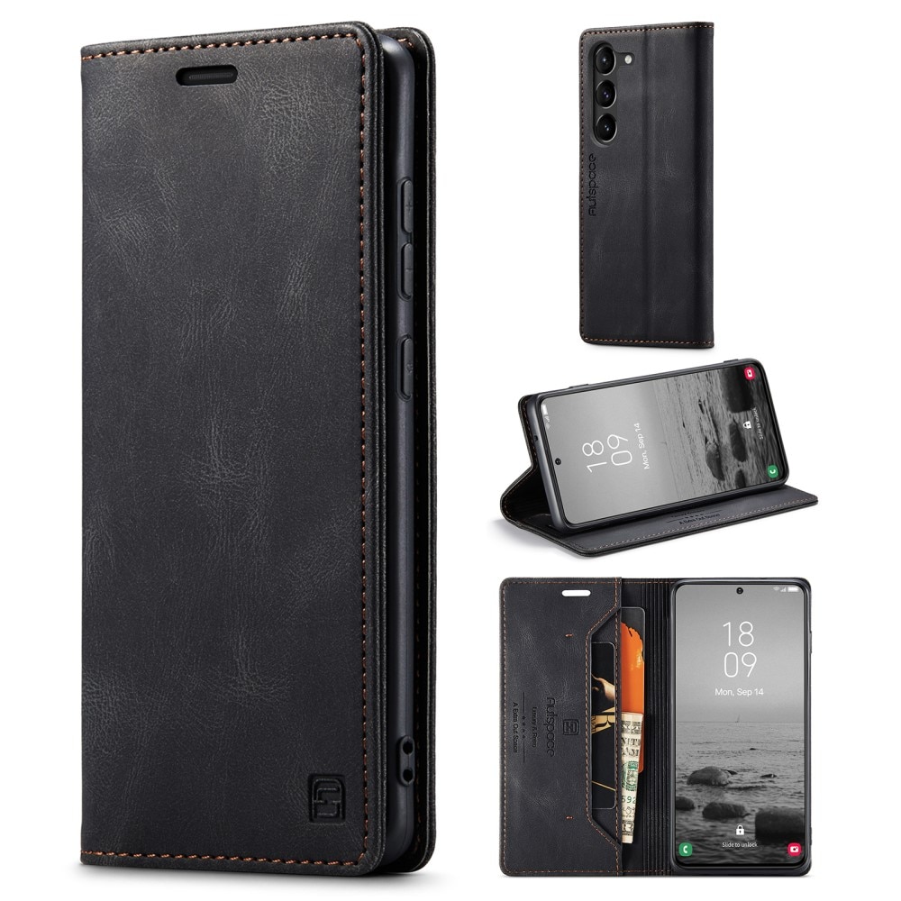 Custodia-portafoglio anti-RFID per Samsung Galaxy S23 Plus nero