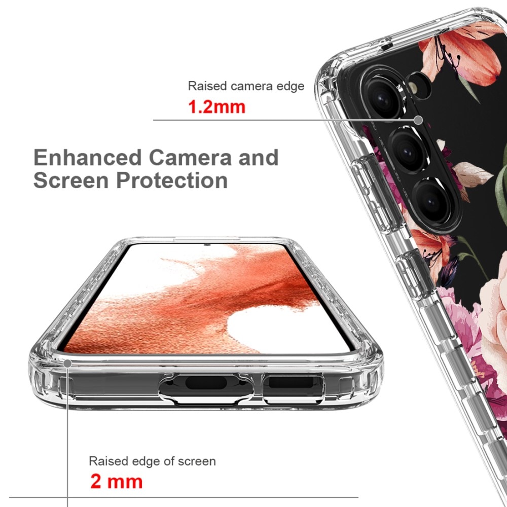Cover protezione totale Samsung Galaxy S23 fiori