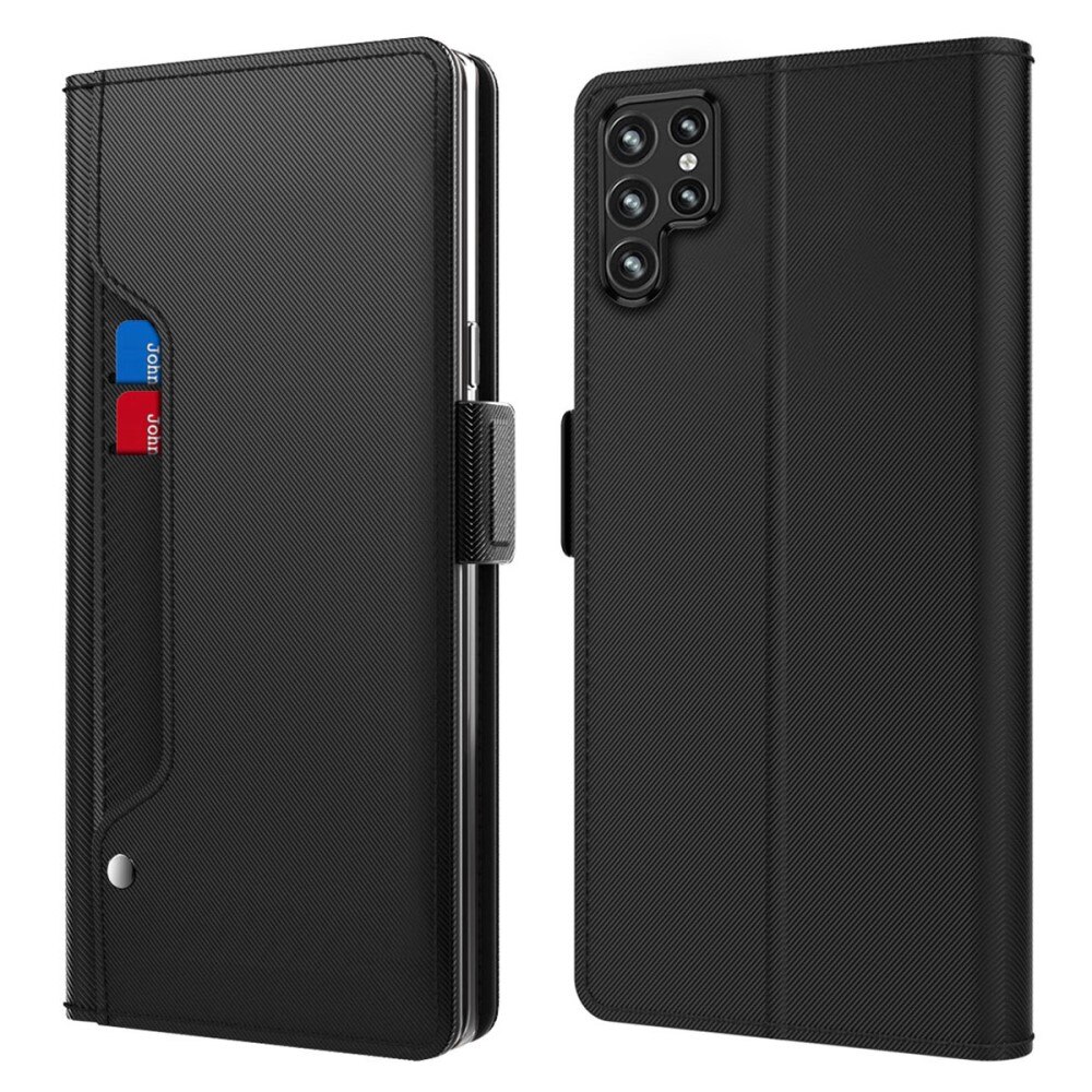 Custodia a portafoglio Specchio Samsung Galaxy S24 Ultra nero