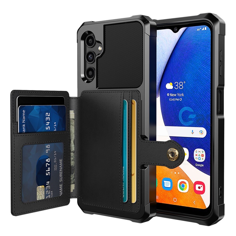 Cover con portacarte Tough Multi-slot Samsung Galaxy A14 nero