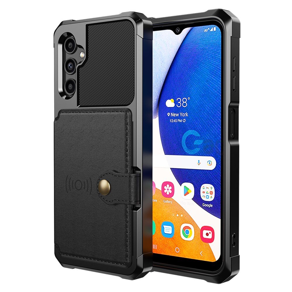 Cover con portacarte Tough Multi-slot Samsung Galaxy A14 nero