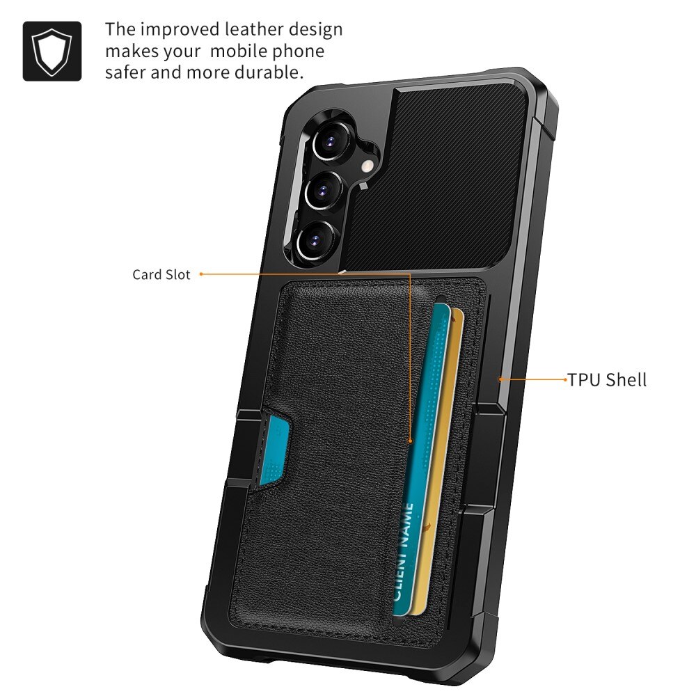 Cover Tough Card Case Samsung Galaxy A54 nero