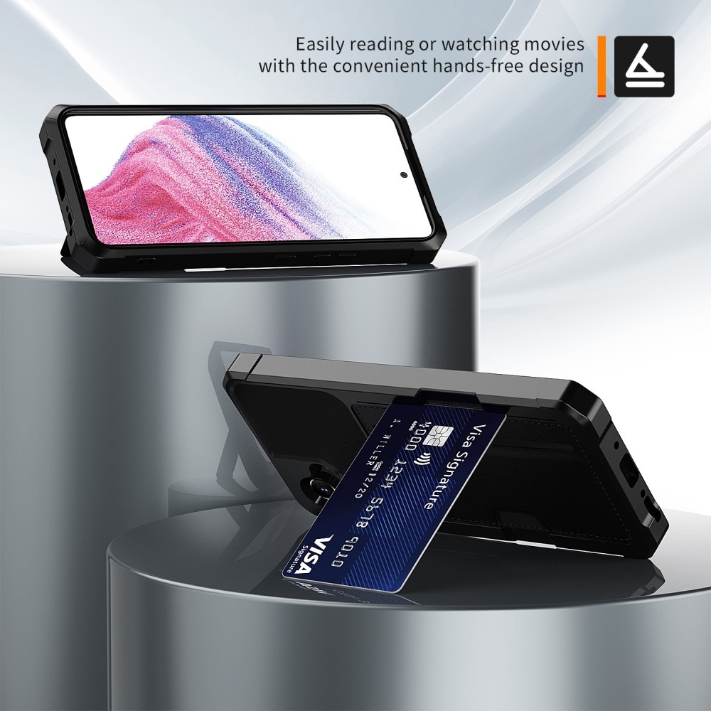 Cover Tough Card Case Samsung Galaxy A54 nero