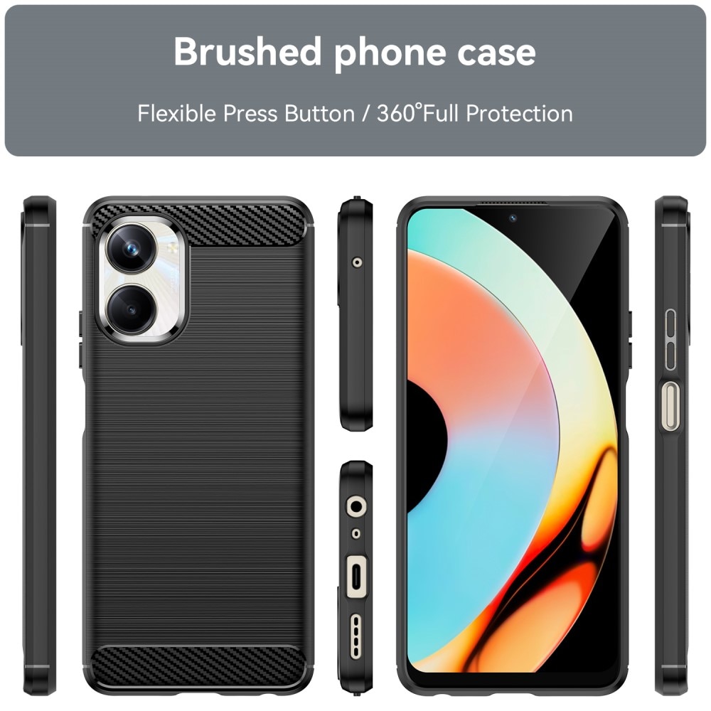 Cover TPU Brushed Realme 10 Pro Nero