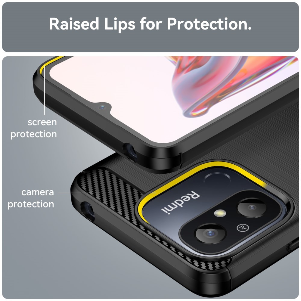 Cover TPU Brushed Xiaomi Redmi 12C Nero