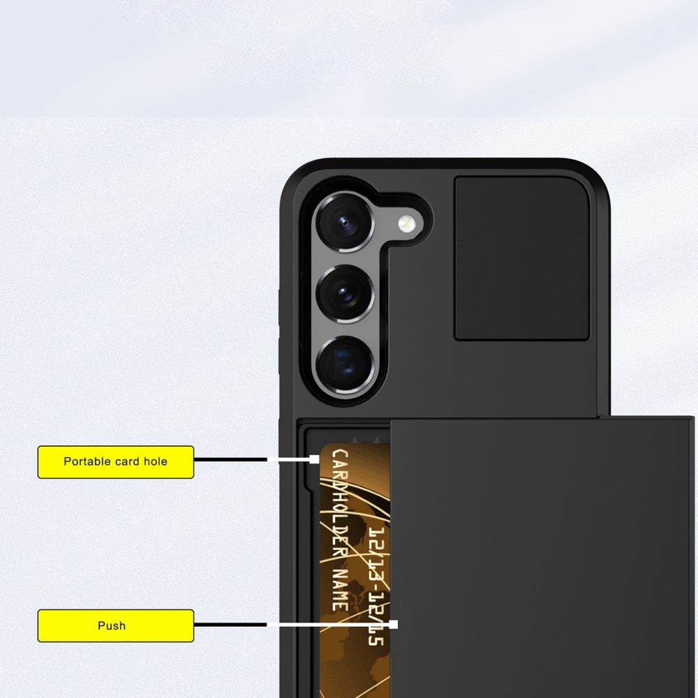 Cover portacarte Samsung Galaxy S23 Plus Nero