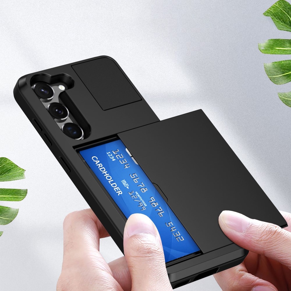 Cover portacarte Samsung Galaxy S23 Plus Nero