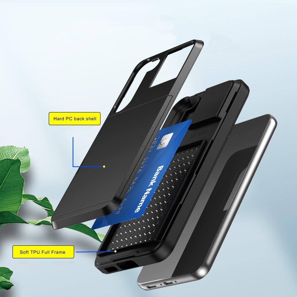 Cover portacarte Samsung Galaxy S23 Plus Nero
