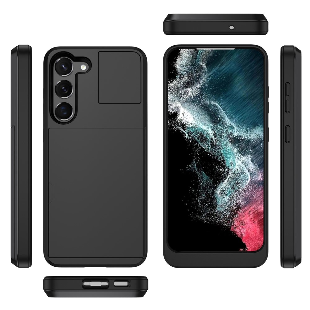 Cover portacarte Samsung Galaxy S23 Plus Nero