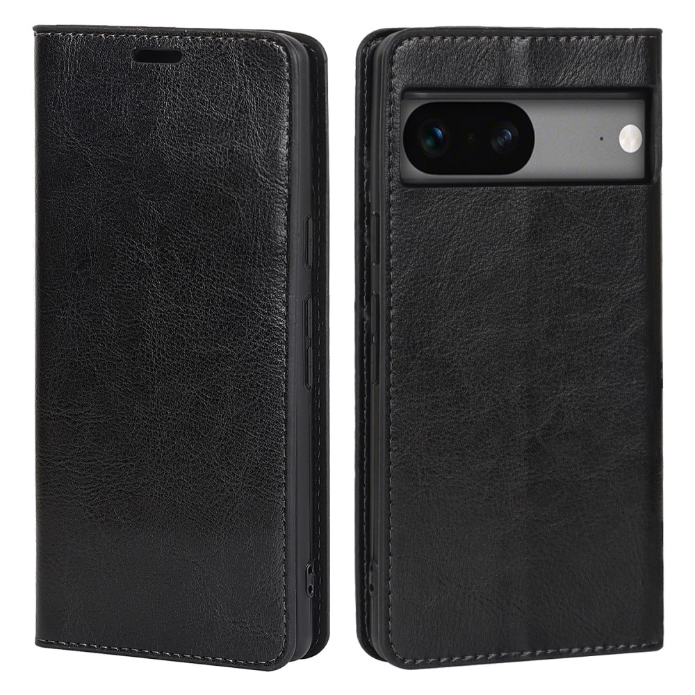 Cover Portafoglio in vera pelle Google Pixel 7a nero