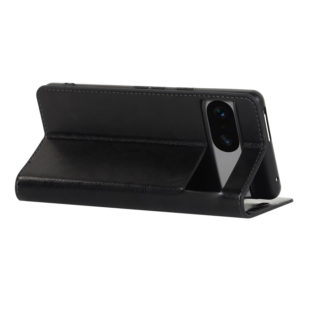 Cover Portafoglio in vera pelle Google Pixel 7a nero