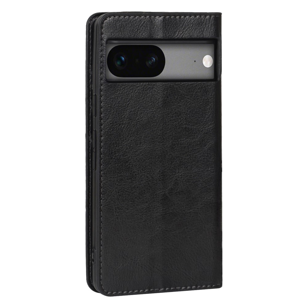Cover Portafoglio in vera pelle Google Pixel 7a Nero