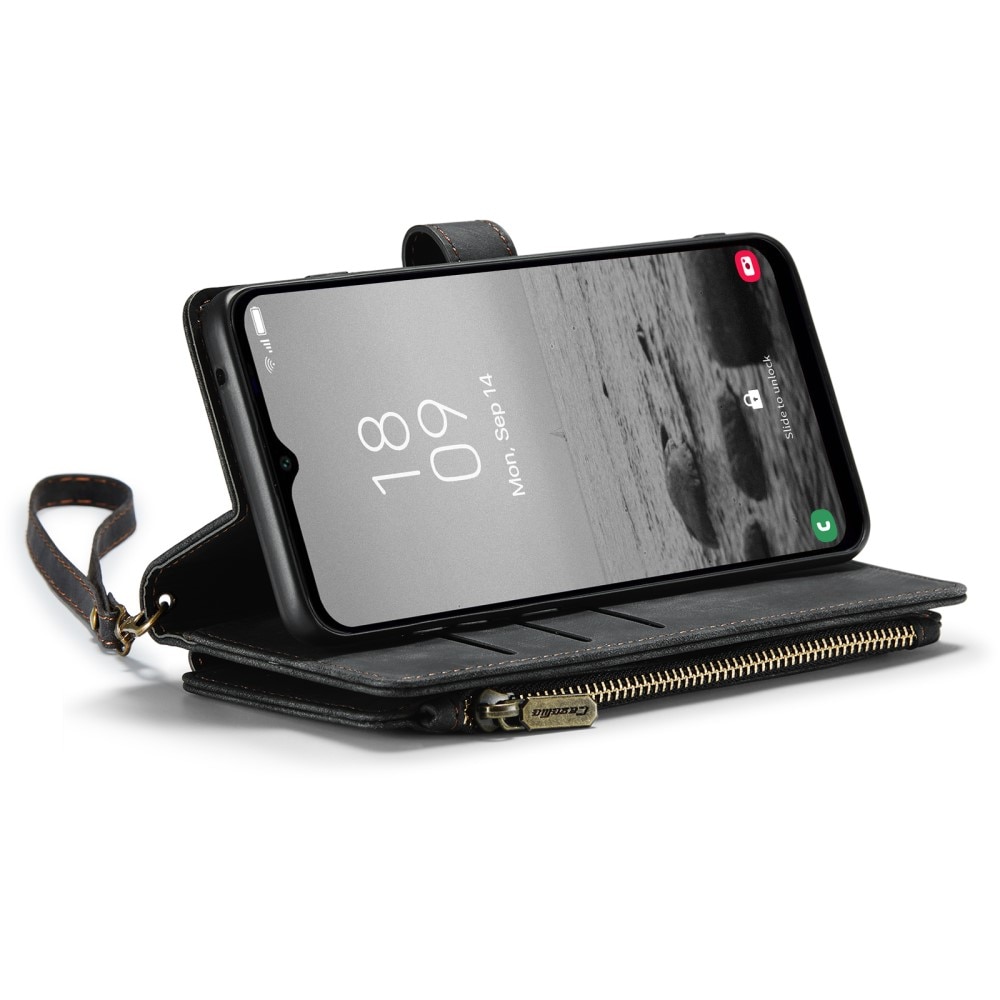 Custodie a portafoglio Zipper Samsung Galaxy A14 nero