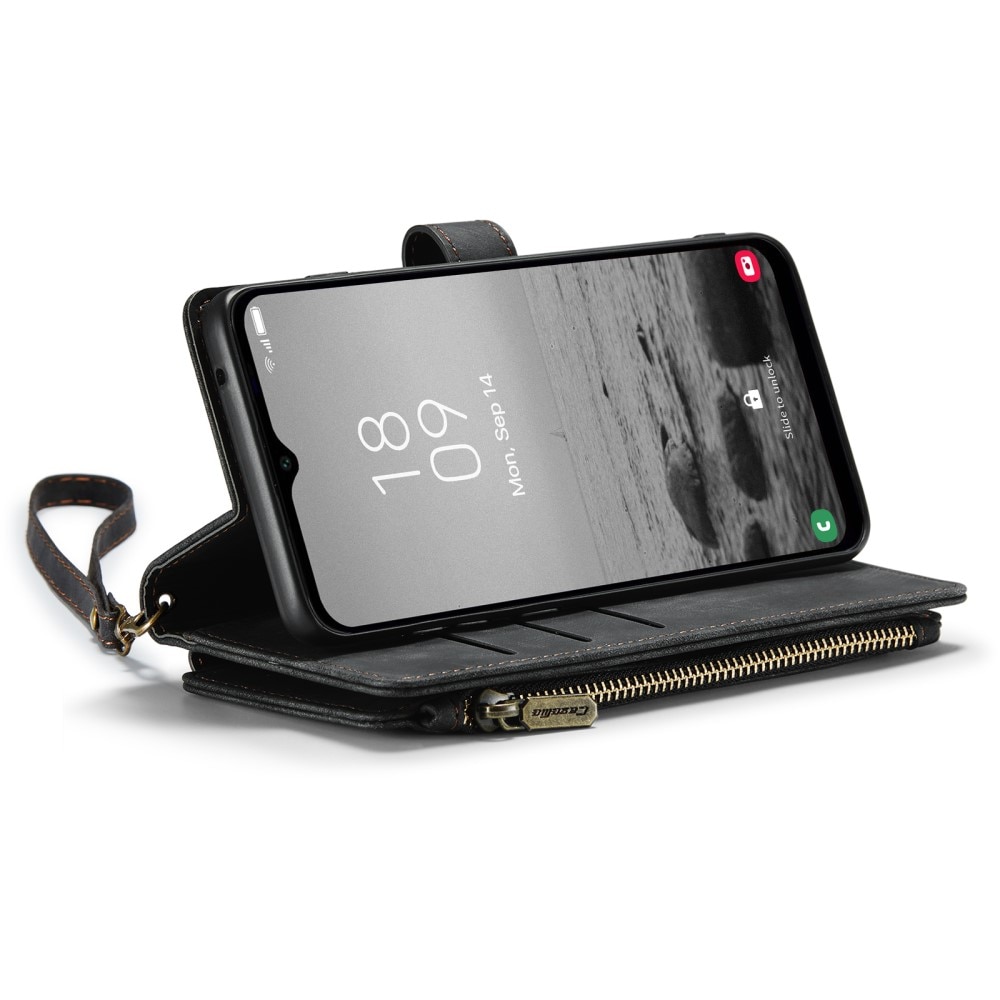 Custodie a portafoglio Zipper Samsung Galaxy A14 Nero
