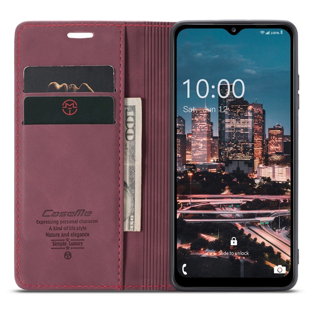 Custodie a portafoglio sottili Samsung Galaxy A14 Rosso