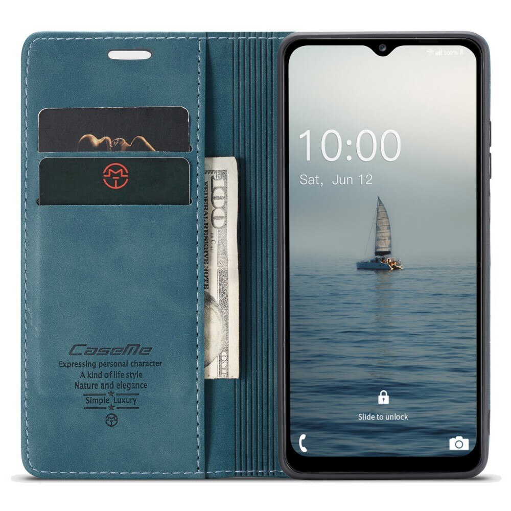 Custodie a portafoglio sottili Samsung Galaxy A14 Blu